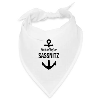 Sassnitz Heimathafen Insel Rügen MV - Bandana Dreieckstuch - Weiß - Vorne