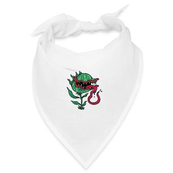Fleischfressende Pflanze die dich essen will. - Bandana Dreieckstuch - Weiß - Vorne
