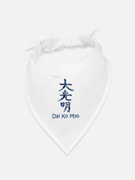 dai ko myo ebru 12 - Bandana Dreieckstuch - Weiß