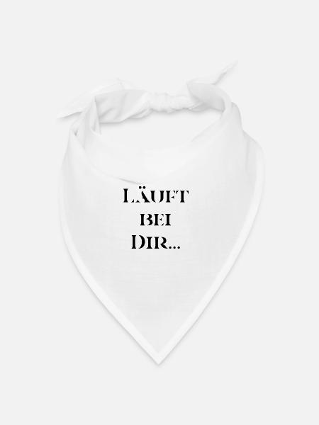 T-Shirt "Läuft bei Dir" - Bandana Dreieckstuch - Weiß