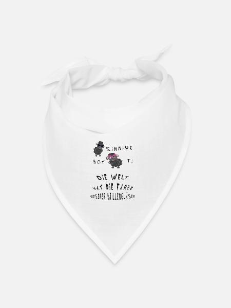 Die Welt hat die Farbe unserer Brillengläser - Bandana Dreieckstuch - Weiß