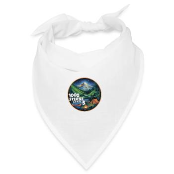1000 Sterne Sternenhimmel beim Campen - Bandana Dreieckstuch - Weiß - Vorne