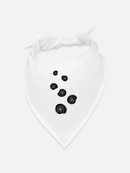 Muschel schnecke - Bandana Dreieckstuch - Weiß