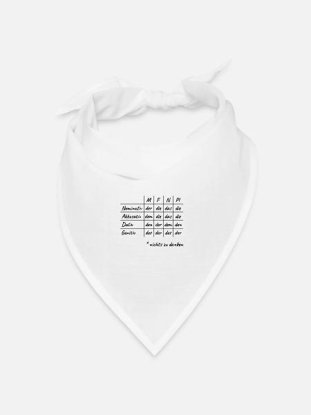 Lustiges Deutsche Grammatik Hilfe Deutsch Lehrer - Bandana Dreieckstuch - Weiß
