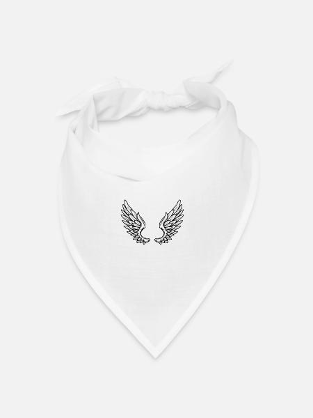 Flügel - Bandana Dreieckstuch - Weiß