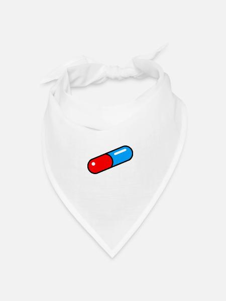 Red-Blue Pill from Akira - Bandana Dreieckstuch - Weiß