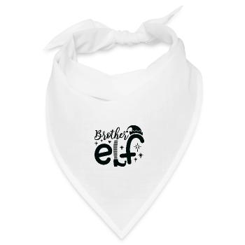 Brother Elf Bruder Elfe X-Mas Christmas Junge - Bandana Dreieckstuch - Weiß - Vorne