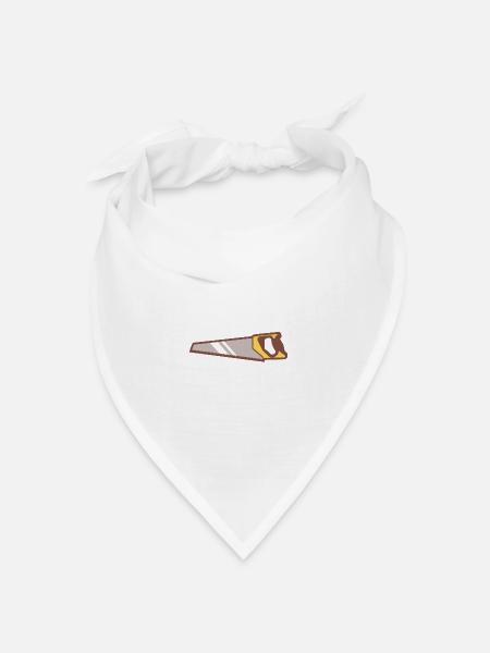 Säge - Bandana Dreieckstuch - Weiß