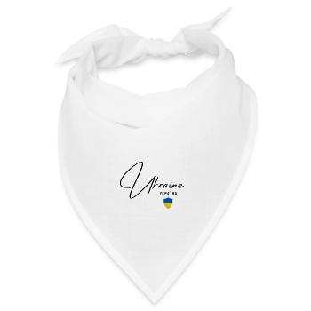 Ukrainische Flagge, Ukrainischer Stolz - Bandana Dreieckstuch - Weiß - Vorne