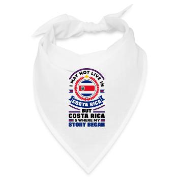 Costa Rica Costa Rica Costa Rica Flagge Costa Rica - Bandana Dreieckstuch - Weiß - Vorne