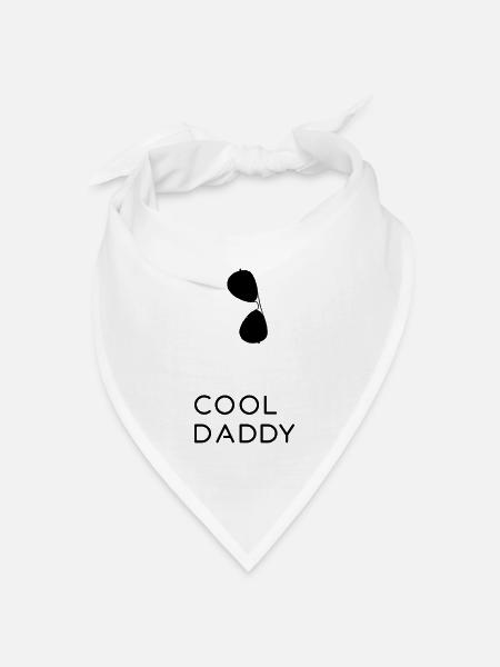 Cool Daddy - Vater und Sohn Shirts - Bandana Dreieckstuch - Weiß