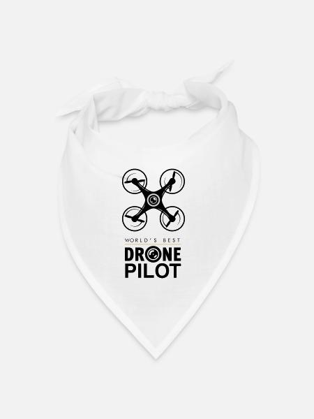 Drohnenpilot - Drohne Pilot Quadcopters - Bandana Dreieckstuch - Weiß