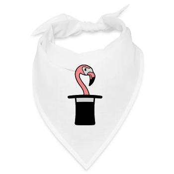 zylinder hut zauberer trick zaubertrick magier mag - Bandana Dreieckstuch - Weiß - Vorne