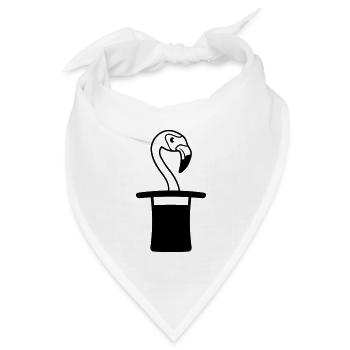 zylinder hut zauberer trick zaubertrick magier mag - Bandana Dreieckstuch - Weiß - Vorne