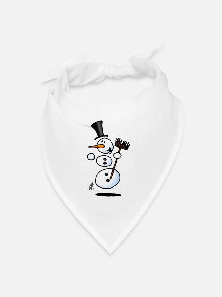 Tanzen Schneemann - Bandana Dreieckstuch - Weiß