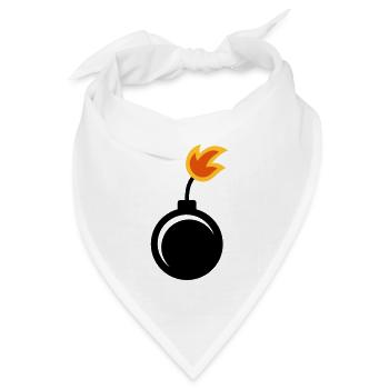 Bombe - Bandana Dreieckstuch - Weiß - Vorne