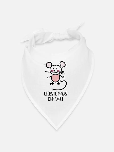 Maus - Bandana Dreieckstuch - Weiß