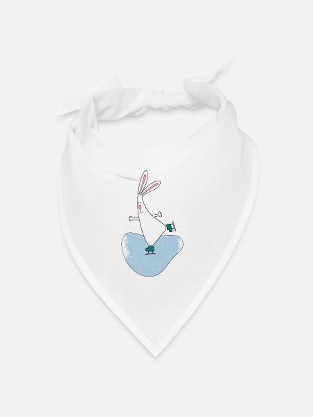 schlittschuhfahrer eisschnellläufer schlittschuh - Bandana Dreieckstuch - Weiß