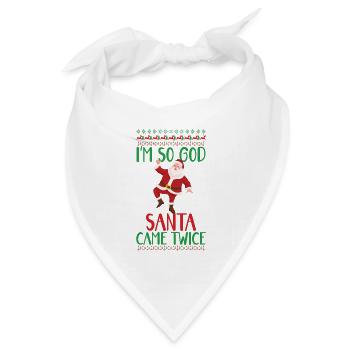 Lustiges Weihnachtsdesign - Bandana Dreieckstuch - Weiß - Vorne