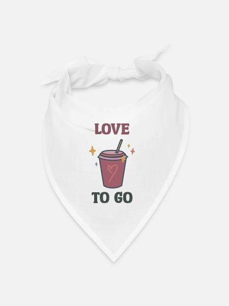 LOVE TO GO - Bandana Dreieckstuch - Weiß