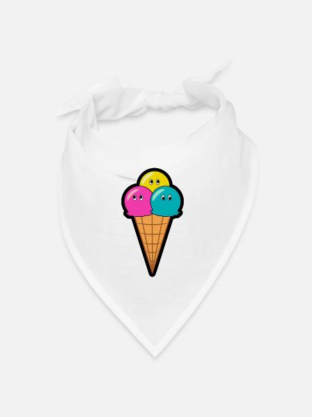 Ice cream - Bandana Dreieckstuch - Weiß