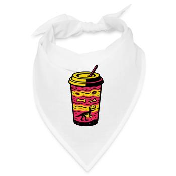 Matcha Dino Cup - Bandana Dreieckstuch - Weiß - Vorne