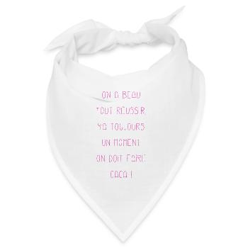 Pink Erfolg - Bandana Dreieckstuch - Weiß - Vorne