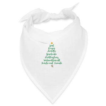 Weihnachten - Bandana Dreieckstuch - Weiß - Vorne