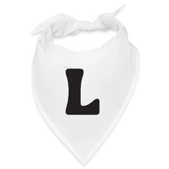 L - Bandana Dreieckstuch - Weiß - Vorne