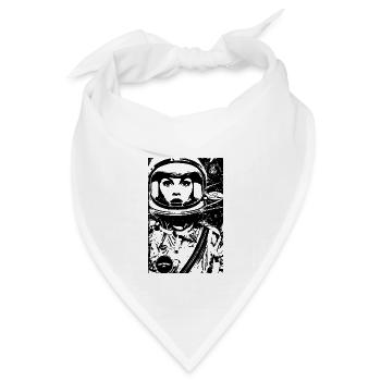 ASTRONAUTIN ASTRONAUT FRAU FRAUENPOWER STENCIL - Bandana Dreieckstuch - Weiß - Vorne