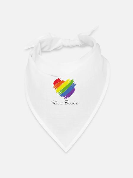 Team Bride - Pride Edition - Bandana Dreieckstuch - Weiß