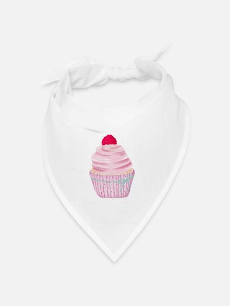 Cupcake mit Liebe - Bandana Dreieckstuch - Weiß