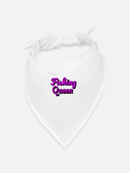 Fishing queen - Bandana Dreieckstuch - Weiß