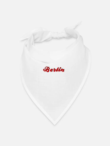 Berlin Rot - Bandana Dreieckstuch - Weiß