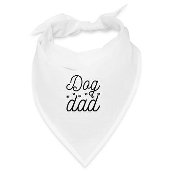 Hund Papa - Bandana Dreieckstuch - Weiß - Vorne