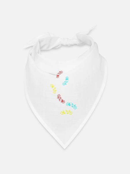 Fahrrad tandem - Bandana Dreieckstuch - Weiß