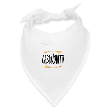 Sprüche Gesundheit - Bandana Dreieckstuch - Weiß - Vorne