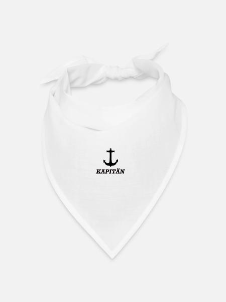 Kapitän - Schiffsführer / Skipper Segeltörn - Bandana Dreieckstuch - Weiß