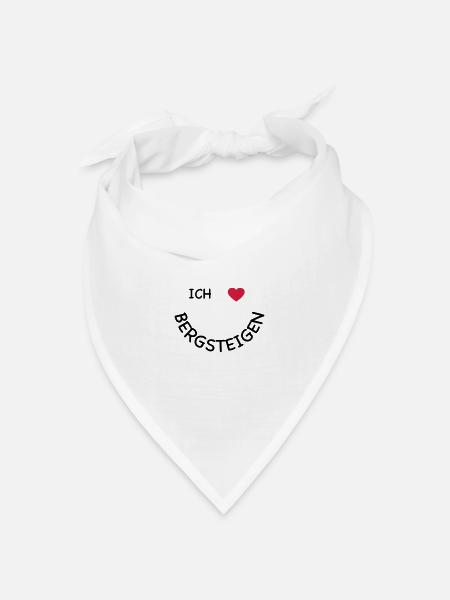 Bergsteigen - Bandana Dreieckstuch - Weiß