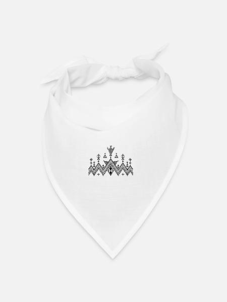 Motiv Amazigh - Bandana Dreieckstuch - Weiß