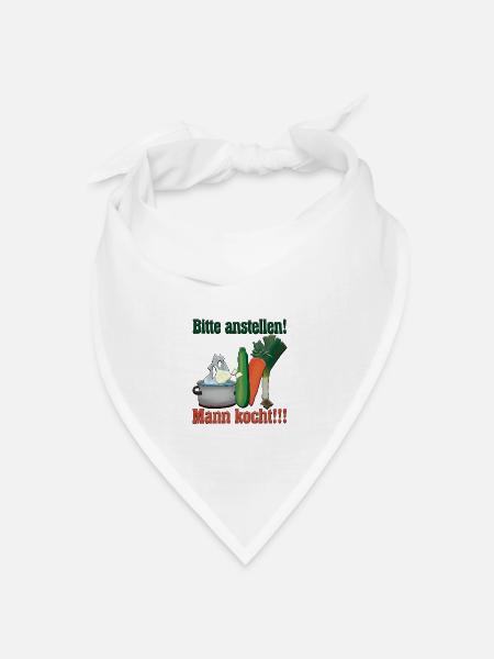 Kochtopf Gemüse - Bandana Dreieckstuch - Weiß