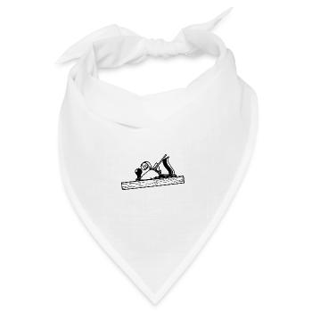 Schreiner Hobel Design - Bandana Dreieckstuch - Weiß - Vorne
