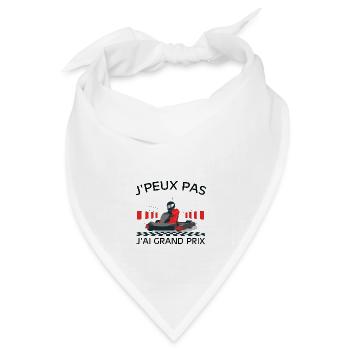 Ich kann nicht, ich habe ein Grand-Prix-Autorennen - Bandana Dreieckstuch - Weiß - Vorne