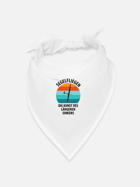 Segelflieger Segelfliegen Segelflugzeug Fliegen - Bandana Dreieckstuch - Weiß