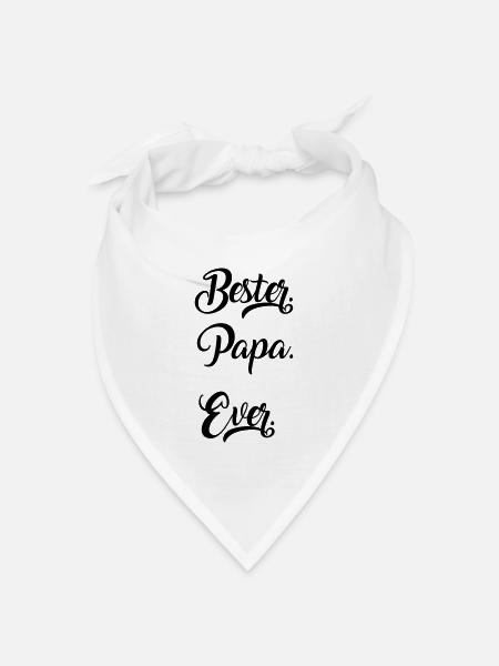 Papa - Bandana Dreieckstuch - Weiß
