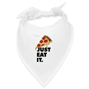 pizza - Bandana Dreieckstuch - Weiß - Vorne