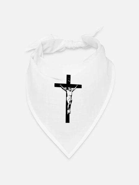 jesus - Bandana Dreieckstuch - Weiß