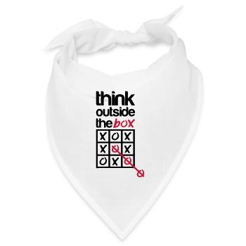 Think outside the box - Bandana Dreieckstuch - Weiß - Vorne