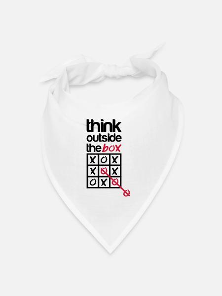 Think outside the box - Bandana Dreieckstuch - Weiß