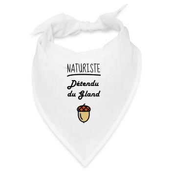 Naturismus / FKK / Nudismus / Naturist - Bandana Dreieckstuch - Weiß - Vorne